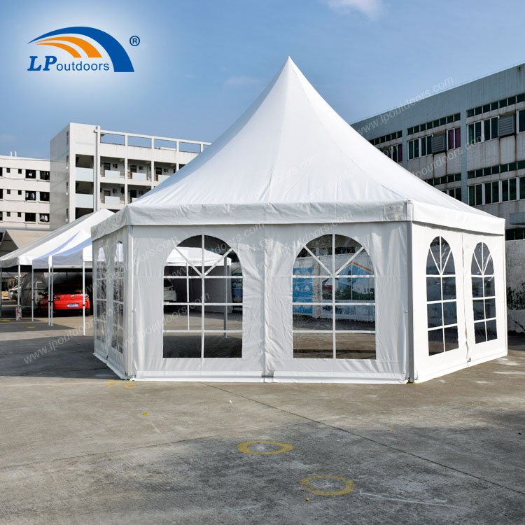 Tienda de aluminio al aire libre de la pagoda del hexágono del diámetro los 8m para el acontecimiento